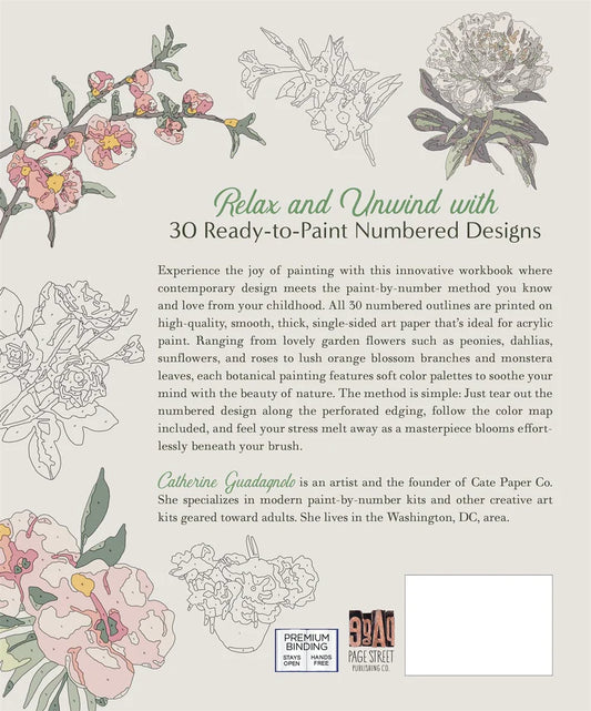 Cate Paper Co - “PAINT-BY-NUMBERS BOTANICALS” PBN BOOK