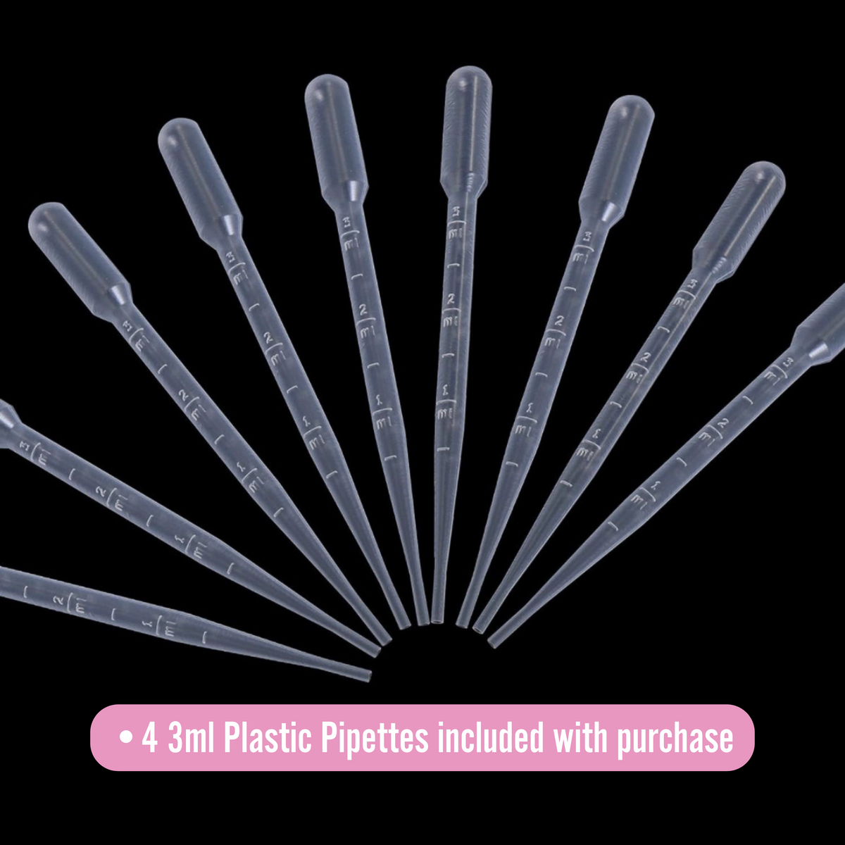 CANTIDADES FINALES - Juego de 4 pipetas de plástico de 3 ml {para dispensar mejoradores de flujo o líquidos}