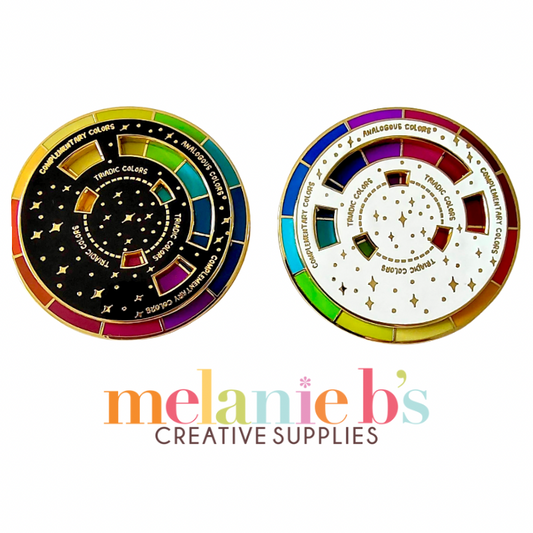 65% OFF - MB's "Create in ColorWheel" Spinning Enamel Pin {Black or White}