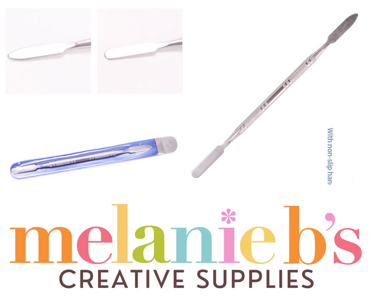 Stainless Steel Paint Stirrer 2: Two-Sided Pointed/Flat w Grip