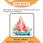 BEE CREATIVE Digital Paint by Number Kit {for Procreate} - COLORFUL SAILBOAT 03
