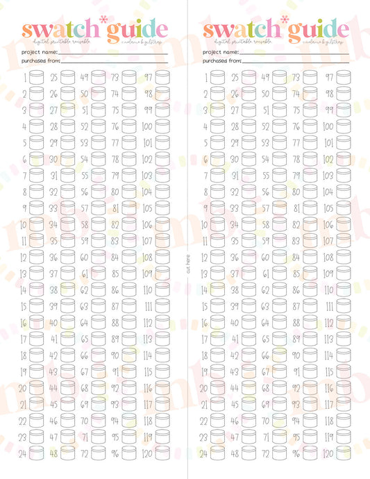 MB's 120 PAINT SWATCH GUIDE: Digital Downloadable & Printable Guide for PBN
