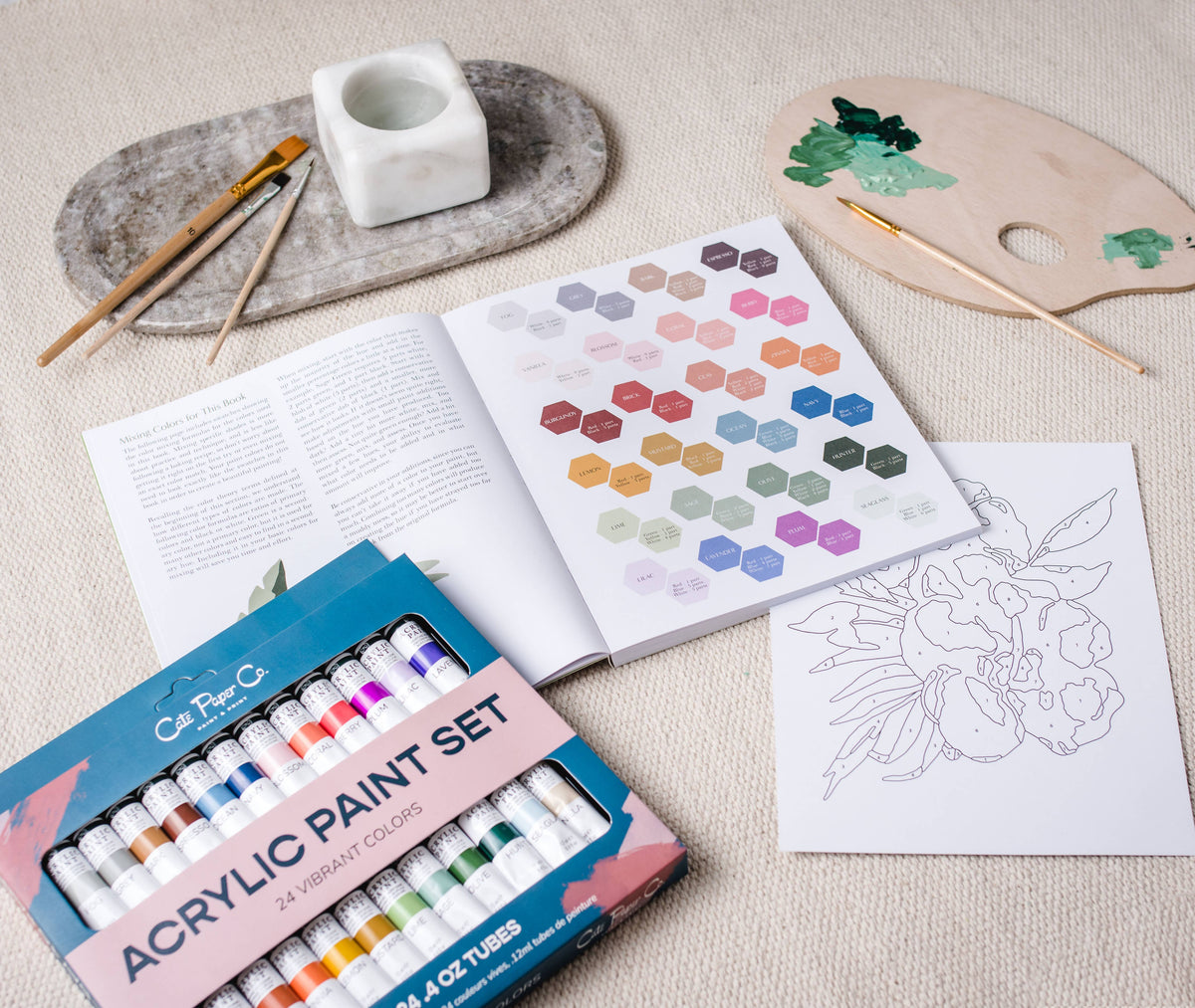 Cate Paper Co - LIBRO PBN “BOTÁNICOS PARA PINTAR POR NÚMEROS”