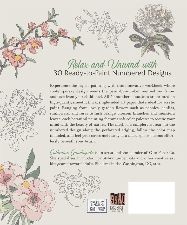Cate Paper Co - LIBRO PBN “BOTÁNICOS PARA PINTAR POR NÚMEROS”