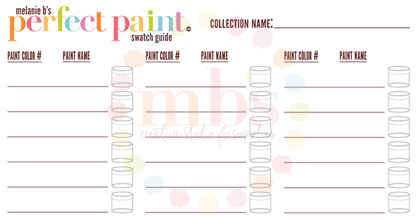 MB's PERFECT PAINT SWATCH GUIDE: Digital Downloadable & Printable Guide