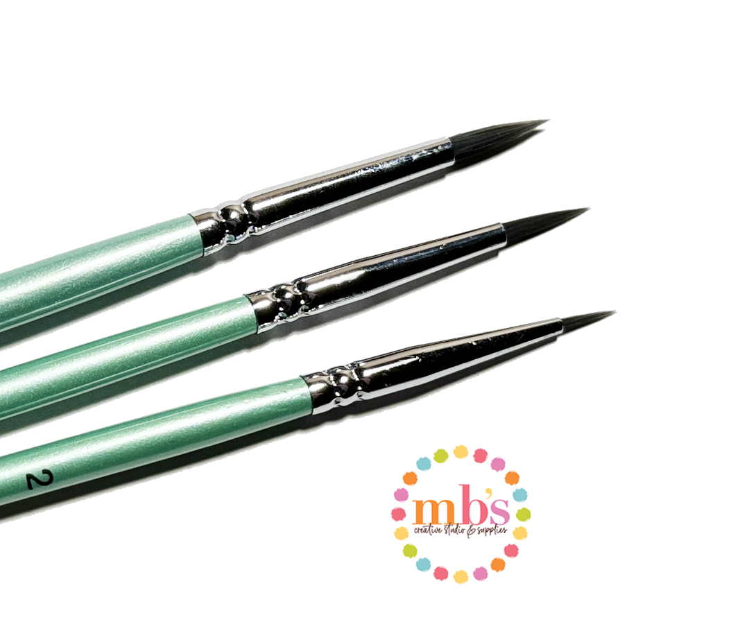 Melanie B's Custom FLOW METHOD / WATERCOLOR Paint by Number Brush Singles - 3 Sizes