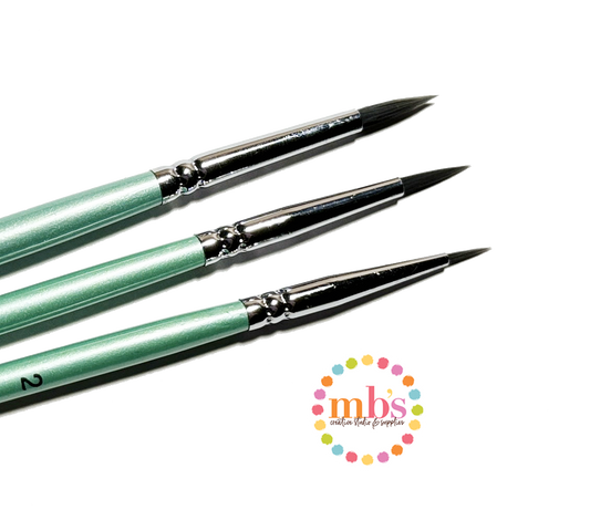 Melanie B's Custom FLOW METHOD / WATERCOLOR Paint by Number Brush Singles - 3 Sizes