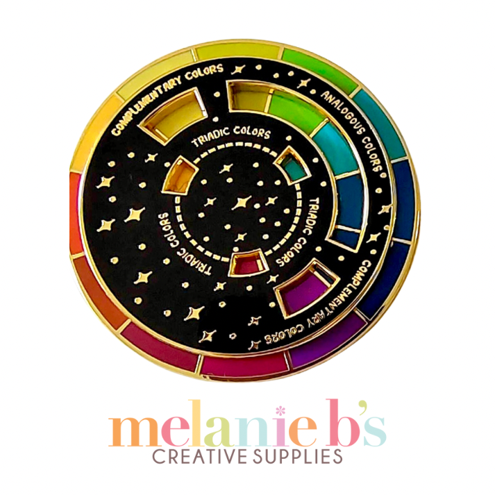 65% OFF - MB's "Create in ColorWheel" Spinning Enamel Pin {Black or White}