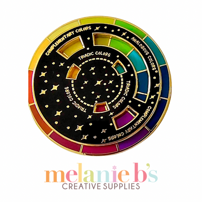 65% OFF - MB's "Create in ColorWheel" Spinning Enamel Pin {Black or White}