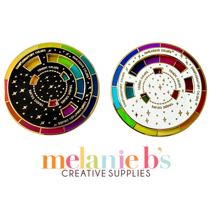 65% OFF - MB's "Create in ColorWheel" Spinning Enamel Pin {Black or White}