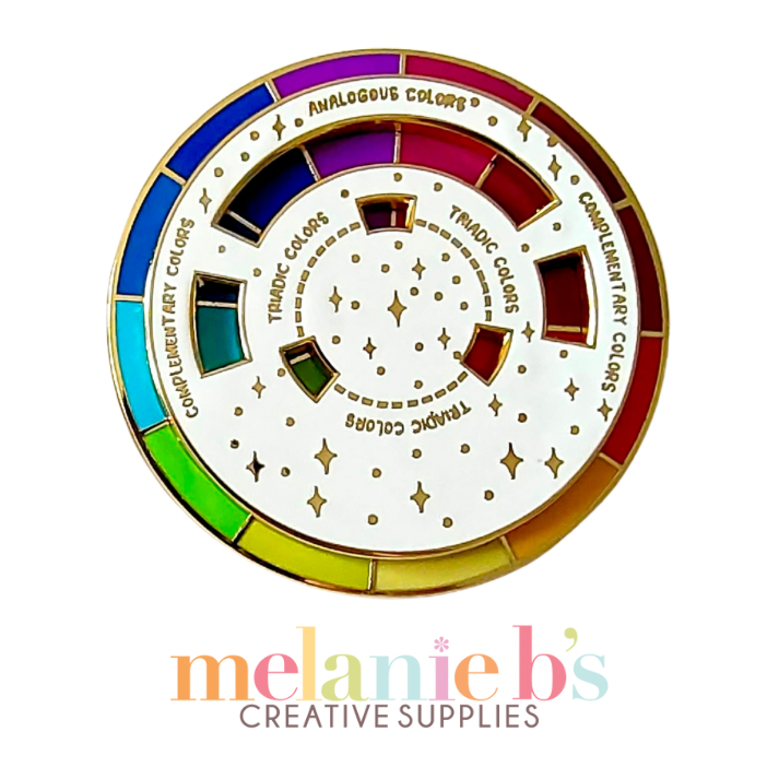 65% OFF - MB's "Create in ColorWheel" Spinning Enamel Pin {Black or White}