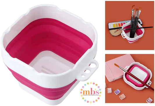 50% OFF - Square Collapsible Water Rinse Cups - 2 Bright Colors